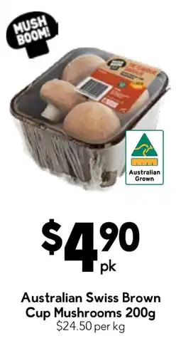 Drakes Australian Swiss Brown Cup Mushrooms offer