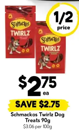 Drakes Schmackos Twirlz Dog Treats offer
