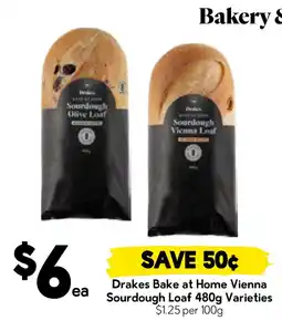 Drakes Drakes Bake at Home Sourdough Loaf Varieties offer