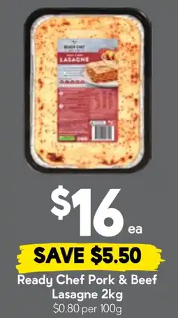 Drakes Ready Chef Pork & Beef Lasagne offer