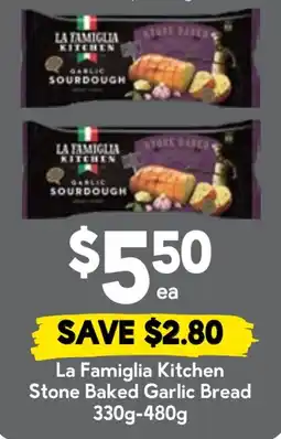 Drakes La Famiglia Kitchen Stone Baked Garlic Bread offer