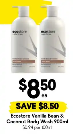 Drakes Ecostore Vanilla Bean & Coconut Body Wash offer