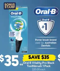 Drakes Oral B Vitality Pro Black Toothbrush offer