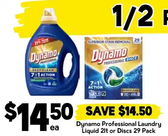 Dynamo Professional Laundry Liquid 2Lt or Discs 29 Pack