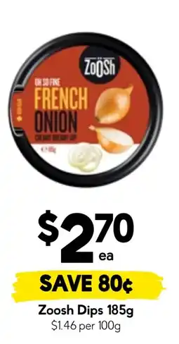 Drakes Zoosh Dips French Onion offer