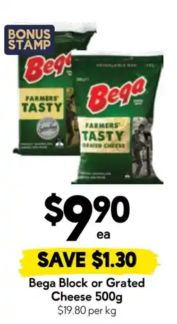 Drakes Bega Block or Grated Cheese offer