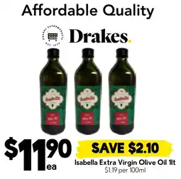 Drakes Isabella Extra Virgin Olive Oil offer