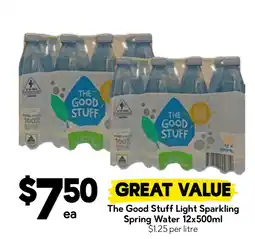 Drakes The Good Stuff Light Sparkling Spring Water offer