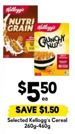 Drakes Selected Kellogg's Cereal offer
