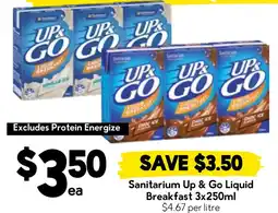 Drakes Sanitarium Up & Go Liquid Breakfast offer
