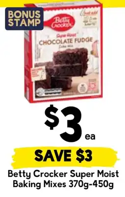 Drakes Betty Crocker Super Moist Baking Mixes offer