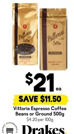 Drakes Vittoria Espresso Coffee offer