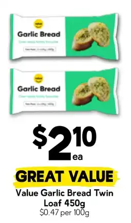 Drakes Value Garlic Bread Twin Loaf offer