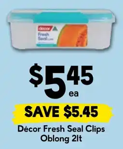 Drakes Décor Fresh Seal Clips Oblong 2lt offer