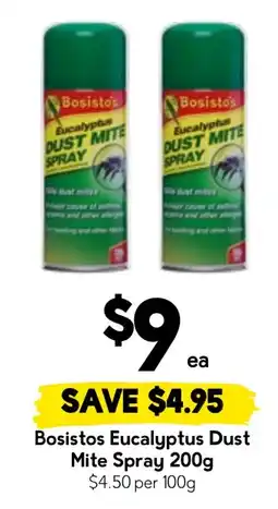 Drakes Bosistos Eucalyptus Dust Mite Spray offer