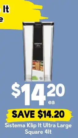 Drakes Sistema Klip It Ultra Large Square 4lt offer