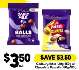 Drakes Cadbury Bites or Chocolate Pascall's offer