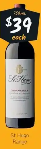 Cellarbrations St Hugo Range offer
