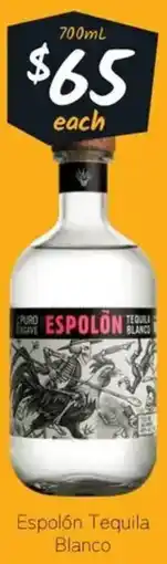 Cellarbrations Espolón Tequila Blanco offer