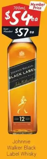 Cellarbrations Johnnie Walker Black Label Whisky offer