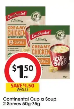 Coles Continental Cup a Soup offer