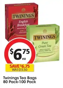 Coles Twinings Tea Bags offer