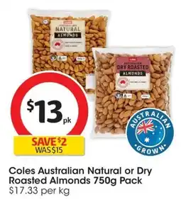Coles Coles Australian Almonds offer