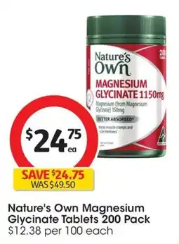 Coles Nature's Own Magnesium Glycinate Tablets offer