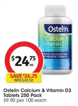 Coles Ostelin Calcium & Vitamin D3 Tablets offer