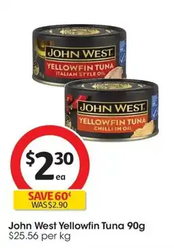 Coles John West Yellowfin Tuna offer