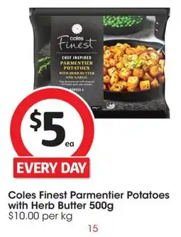 Coles Coles Finest Parmentier Potatoes with Herb Butter offer