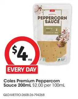 Coles Coles Premium Peppercorn Sauce offer