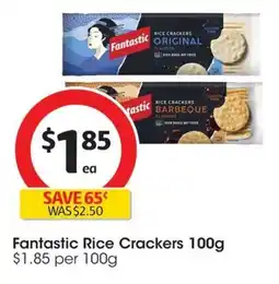Coles Fantastic Rice Crackers offer