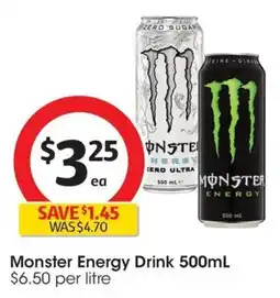 Coles Monster Energy Drink 500mL offer