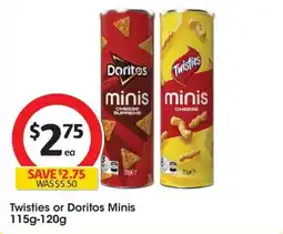 Coles Twisties or Doritos Minis offer