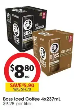 Coles Boss Iced Coffee offer