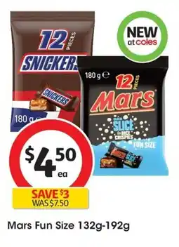 Coles Mars Fun Size offer