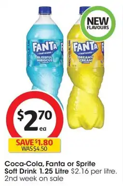 Coles Coca-Cola, Fanta or Sprite Soft Drink offer