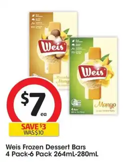 Coles Weis Frozen Dessert Bars offer