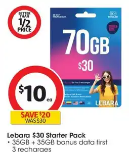 Coles Lebara Starter Pack offer