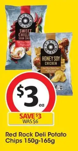 Coles Red Rock Deli Potato Chips offer