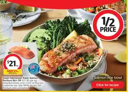 Coles Coles Tasmanian Fresh Salmon Portions Skin Off offer