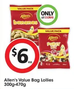 Coles Allen's Value Bag Lollies offer