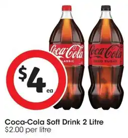 Coles Coca-Cola Soft Drink 2 Litre offer