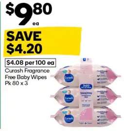 Woolworths Curash Fragrance Free Baby Wipes offer