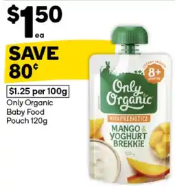 Woolworths Only Organic Baby Food Pouch offer