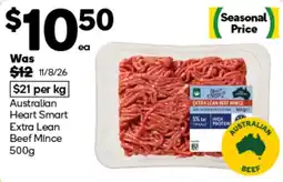 Woolworths Australian Heart Smart Extra Lean Beef Mince offer