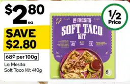 Woolworths La Mesita Soft Taco Kit offer