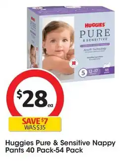 Coles Huggies Pure & Sensitive Nappy Pants offer