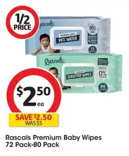 Coles Rascals Premium Baby Wipes offer